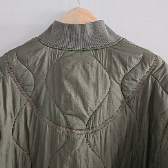 Lululemon Quilted Light Insulation Jacket Medium Olive Size 8 Oversized Gorpcore - Picture 7 of 12